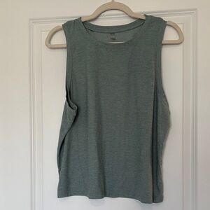 Beyond Yoga Sleeveless Green Muscle Tee